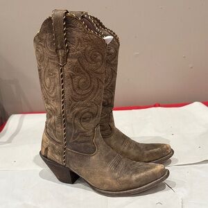 Durango Distressed Brown Heeled Boots